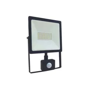 PROIETTORE LED C/SENSORE CREPUSCOLARE DI MOVIMENTO IP44 NERO