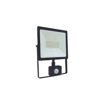 PROIETTORE LED C/SENSORE CREPUSCOLARE DI MOVIMENTO IP44 NERO