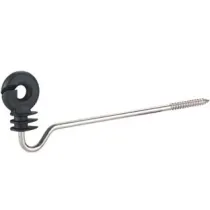 ISOLATORE ELETTRORECINZIONE AD ANELLO CON VITE LUNGA PER LEGNO