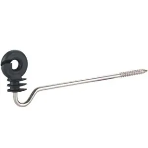 ISOLATORE ELETTRORECINZIONE AD ANELLO CON VITE LUNGA PER LEGNO