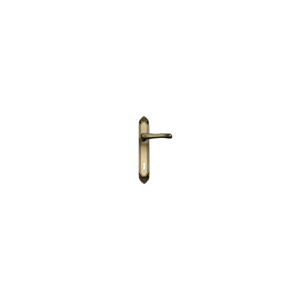 MANIGLIA LAVINIA CON PLACCA IN OTTONE