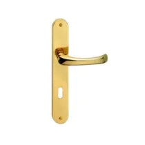 MANIGLIA RIO CON PLACCA IN OTTONE
