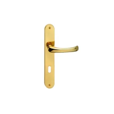 MANIGLIA RIO CON PLACCA IN OTTONE