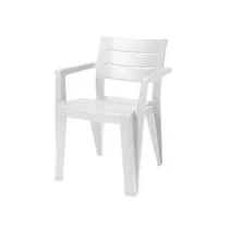 SEDIA DA GIARDINO "JULIE" SMOOTH FINISH/REZOLITH BIANCA