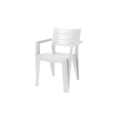 SEDIA DA GIARDINO "JULIE" SMOOTH FINISH/REZOLITH BIANCA
