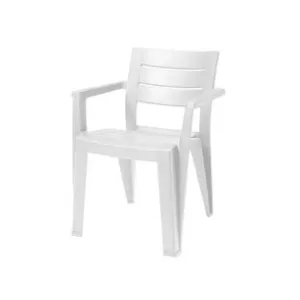 SEDIA DA GIARDINO "JULIE" SMOOTH FINISH/REZOLITH BIANCA