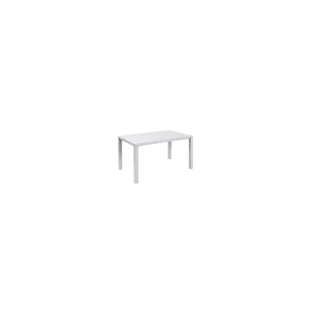 TAVOLO DA GIARDINO "JULIE" WOODLOOK BIANCO CM.147x90x75H