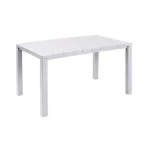 TAVOLO DA GIARDINO "JULIE" WOODLOOK BIANCO CM.147x90x75H