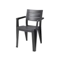 SEDIA DA GIARDINO "JULIE" SMOOTH FINISH/REZOLITH GRAPHITE
