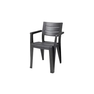 SEDIA DA GIARDINO "JULIE" SMOOTH FINISH/REZOLITH GRAPHITE