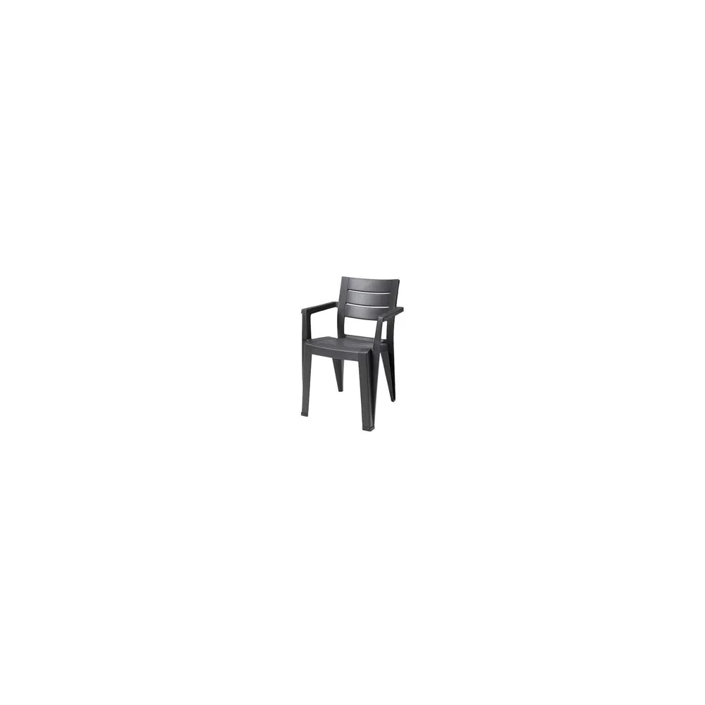 SEDIA DA GIARDINO "JULIE" SMOOTH FINISH/REZOLITH GRAPHITE