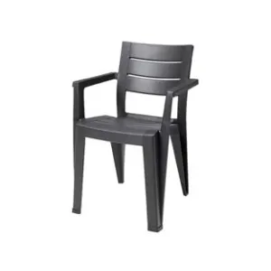 SEDIA DA GIARDINO "JULIE" SMOOTH FINISH/REZOLITH GRAPHITE