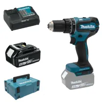 TRAPANO AVVITATORE A BATTERIA CON PERCUSSIONE 'DHP485RTJ-B' 18V - 2 x 5
