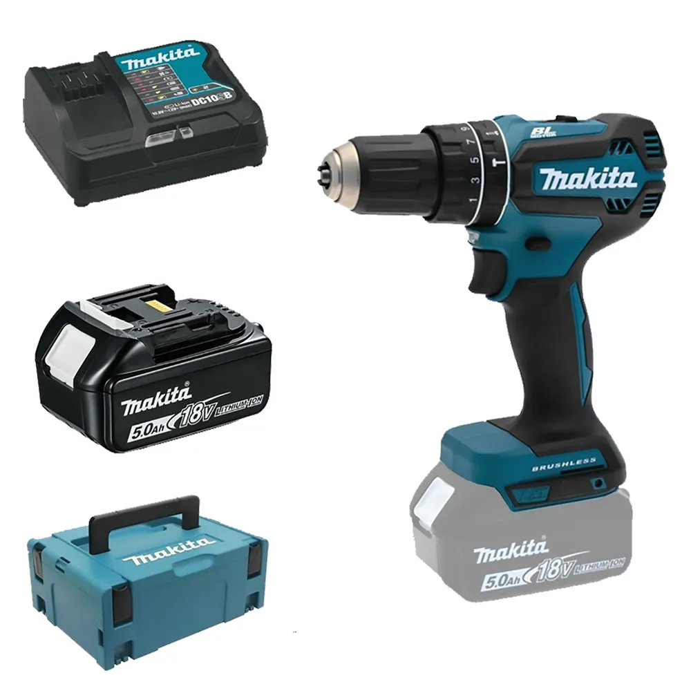 TRAPANO AVVITATORE A BATTERIA CON PERCUSSIONE 'DHP485RTJ-B' 18V - 2 x 5 TRAPANO AVVITATORE A BATTERIA CON PERCUSSIONE 'DHP485RTJ-B' 18V - 2 x 5