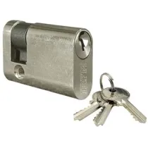 MEZZO CILINDRO INFILARE OVALE OTTONE CROMO SATINATO 2401