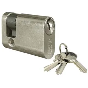 MEZZO CILINDRO INFILARE OVALE OTTONE CROMO SATINATO 2401