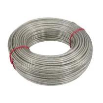 CAVETTO ACCIAIO ZINCATO RIVESTITO IN PVC TRASPARENTE IN MATASSE