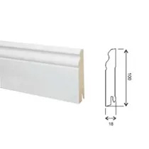 BATTISCOPA BAROCCO IN MDF BIANCO