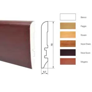 BATTISCOPA LISCIO IN LEGNO DI ABETE GIUNTATO
