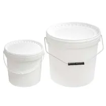 SECCHIO IN PLASTICA ANONIMO CON COPERCHIO BIANCO