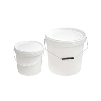 SECCHIO IN PLASTICA ANONIMO CON COPERCHIO BIANCO