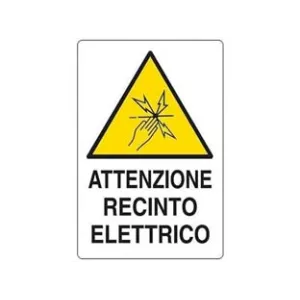 CARTELLO "ATTENZIONE RECINTO ELETTRICO"