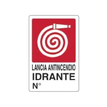 CARTELLO "LANCIA ANTINCENDIO IDRANTE N°"