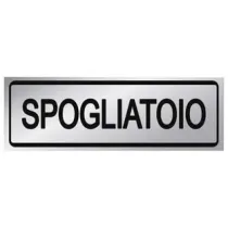TARGHETTA ADESIVA "SPOGLIATOIO