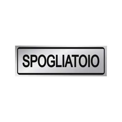 TARGHETTA ADESIVA "SPOGLIATOIO