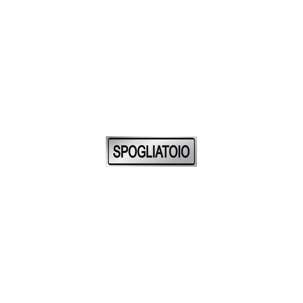 TARGHETTA ADESIVA "SPOGLIATOIO