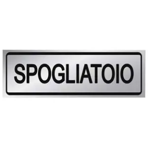 TARGHETTA ADESIVA "SPOGLIATOIO