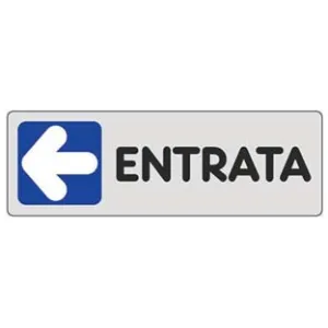 TARGHETTA ADESIVA "ENTRATA" (FRECCIA A SINISTRA)