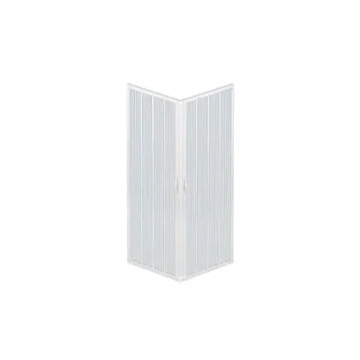 BOX DOCCIA 'LUNA' AD ANGOLO 2 PORTE ESTENSIBILE IN PVC