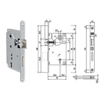 SERRATURA PATENT DA INFILARE CENTRO BORDO TONDO CROMATO