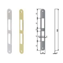 CONTROPIASTRA SERRATURA PATENT CENTRO BORDO TONDO FRONTALE MM.22