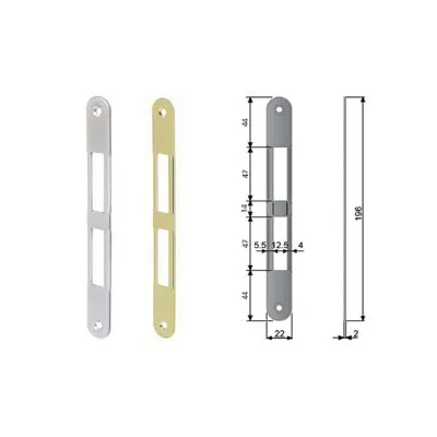 CONTROPIASTRA SERRATURA PATENT CENTRO BORDO TONDO FRONTALE MM.22