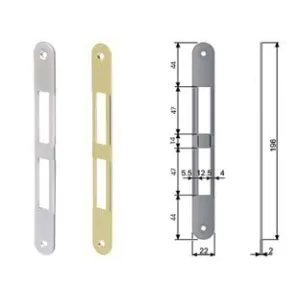 CONTROPIASTRA SERRATURA PATENT CENTRO BORDO TONDO FRONTALE MM.22