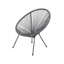SEDIA RELAX CON SEDUTA A CORDE IN POLYRATTAN