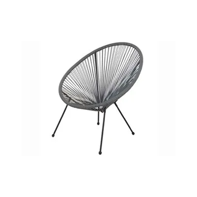 SEDIA RELAX CON SEDUTA A CORDE IN POLYRATTAN