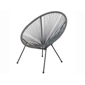 SEDIA RELAX CON SEDUTA A CORDE IN POLYRATTAN