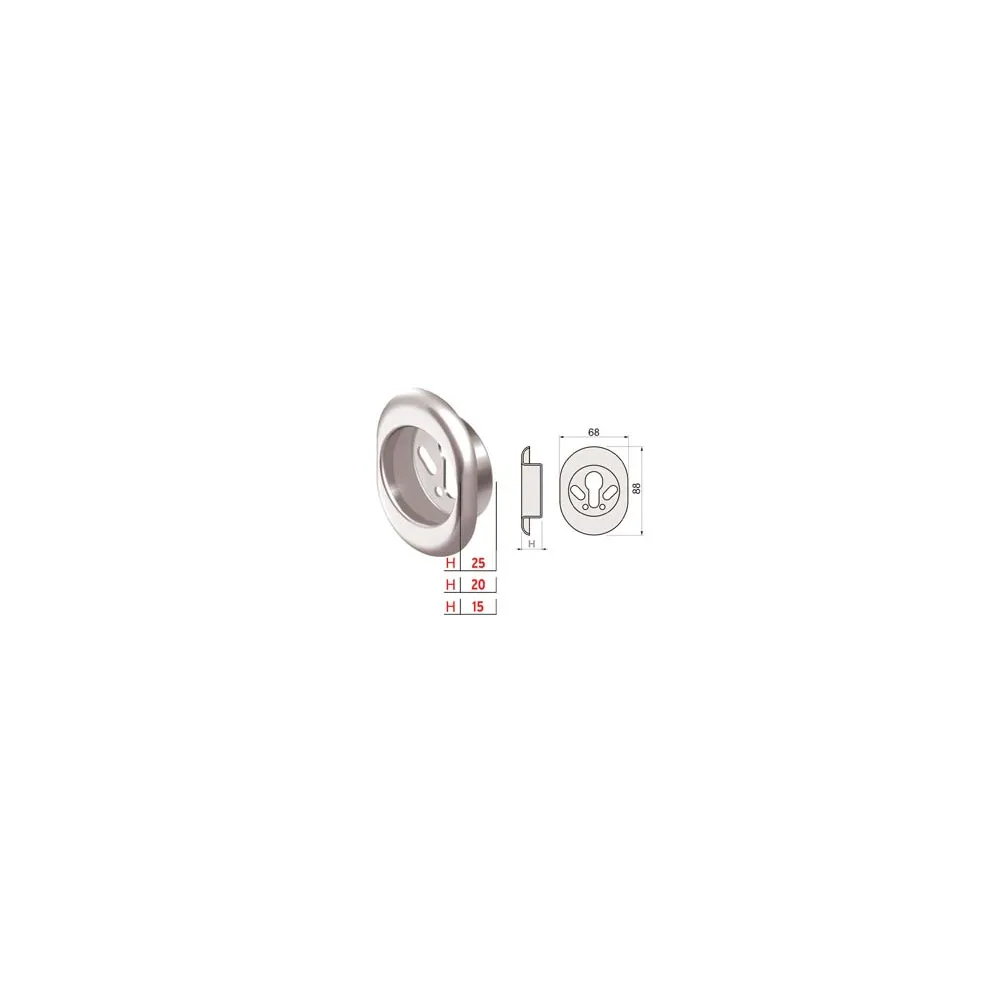 BOCCHETTA ANTISTRAPPO KT52 CROMO SATINATO
