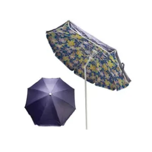 OMBRELLONE DA SPIAGGIA IN POLIESTERE DOPPIO BLU CM.200