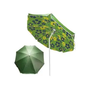 OMBRELLONE DA SPIAGGIA IN POLIESTERE DOPPIO VERDE CM.200