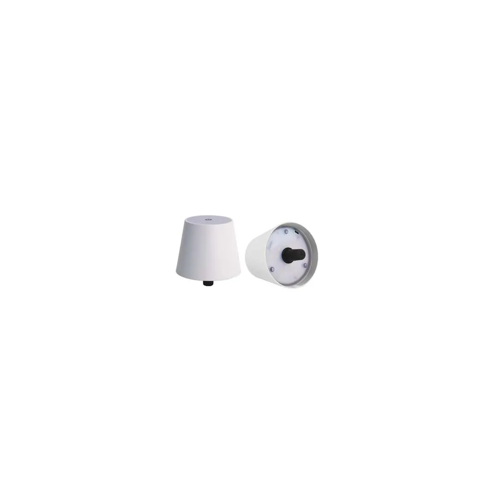 LAMPADA DA TAVOLO A LED RICARICABILE A TAPPO BIANCA