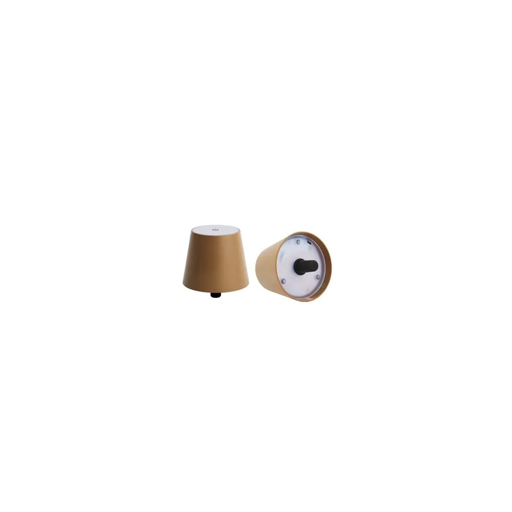 LAMPADA DA TAVOLO  A LED RICARICABILE A TAPPO BRONZO