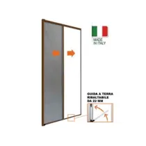 ZANZARIERA A RULLO LATERALE STRUTTURA IN ALLUMINIO COLORE MARRONE