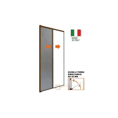 ZANZARIERA A RULLO LATERALE STRUTTURA IN ALLUMINIO COLORE MARRONE