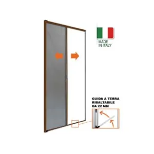 ZANZARIERA A RULLO LATERALE STRUTTURA IN ALLUMINIO COLORE MARRONE