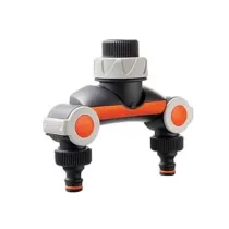 PRESA RUBINETTO A 2 VIE CON REGOLATORE-MODERATORE