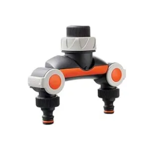 PRESA RUBINETTO A 2 VIE CON REGOLATORE-MODERATORE